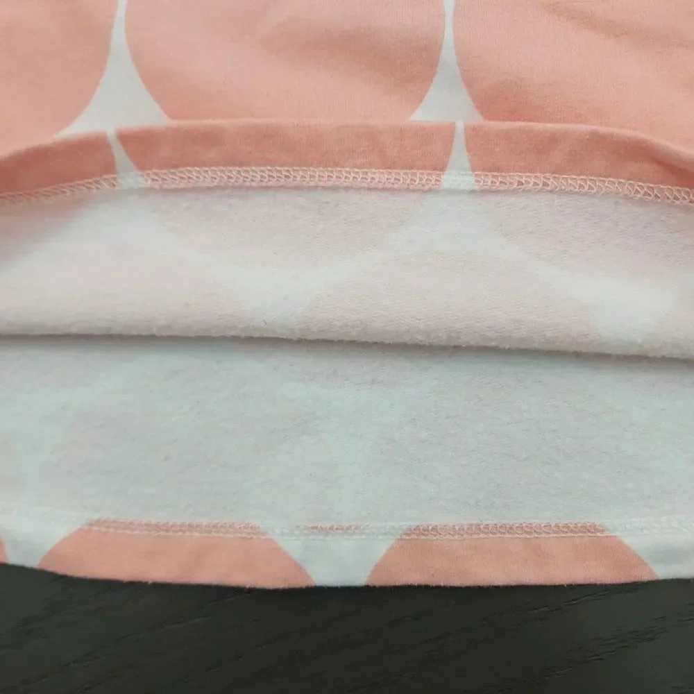 Old Navy Dress Girls 5T Salmon Pink White Dots Print Stretch Casual
